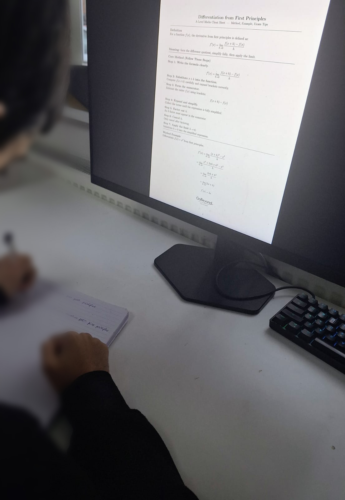 Student receiving tutoring support